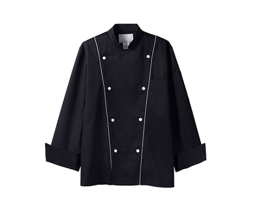 住商モンブラン コックコート 兼用 長袖 黒/グレー 6-907 L 1枚（ご注文単位1枚）【直送品】