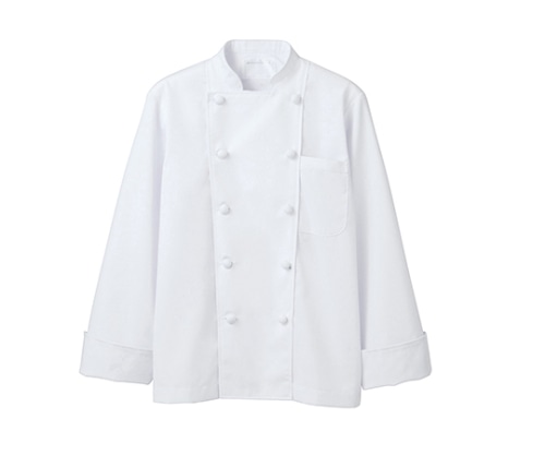 住商モンブラン コックコート 男女兼用 長袖 白 6-911 S 1枚（ご注文単位1枚）【直送品】