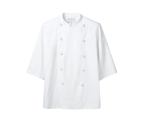 住商モンブラン コックコート男女兼用7分袖 白 KS6623-2 5L 1枚（ご注文単位1枚）【直送品】