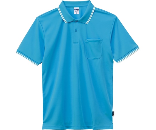 ボンマックス ライン入りベーシックドライポロシャツ(ポリジン加工) ターコイズ 5L MS3121-26 5L 1枚（ご注文単位1枚）【直送品】