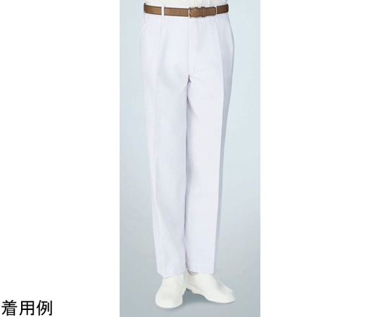 KAZEN 男子パンツ 白 S 437-90 S 1枚（ご注文単位1枚）【直送品】