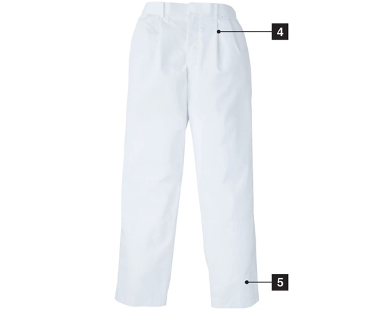 KAZEN メンズスラックス 白 L 438-20 L 1枚（ご注文単位1枚）【直送品】