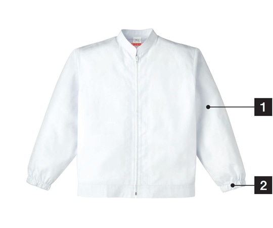 KAZEN 男子ジャンパー長袖 白 4L 454-30 4L 1枚（ご注文単位1枚）【直送品】