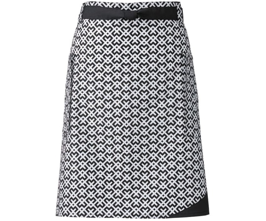 KAZEN 腰下エプロン 幾何柄 フリー APK487-15 フリー 1枚（ご注文単位1枚）【直送品】