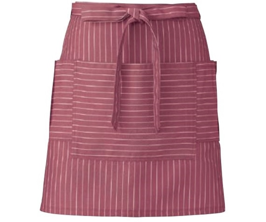 KAZEN サロンエプロン ワインストライプ フリー APK492-S81 フリー 1枚（ご注文単位1枚）【直送品】