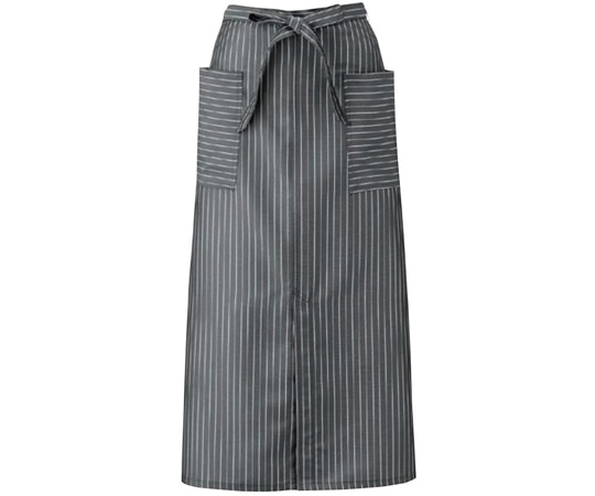 KAZEN ソムリエエプロン ブラックストライプ フリー APK493-S5 フリー 1枚（ご注文単位1枚）【直送品】