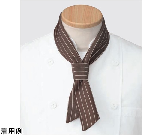 KAZEN スカーフ ブラウンストライプ フリー APK498-S33 フリー 1枚（ご注文単位1枚）【直送品】