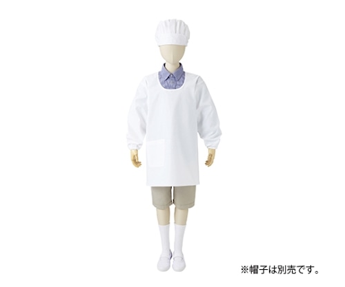住商モンブラン カッポウ型給食衣 児童用 長袖 白 PE401-2 8 1枚（ご注文単位1枚）【直送品】