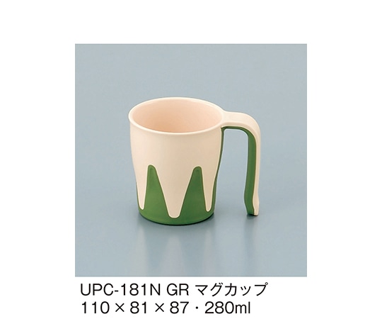 三信化工 マグカップ グリーン UPC-181N_GR 1個（ご注文単位1個）【直送品】