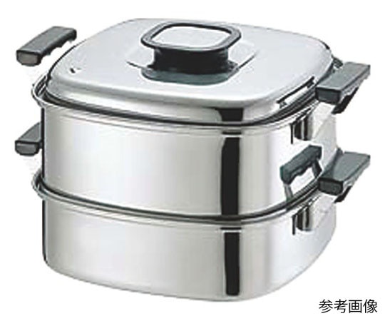 アズワン PE 18-0角蒸器 2段 27cm 270x270  1個（ご注文単位1個）【直送品】