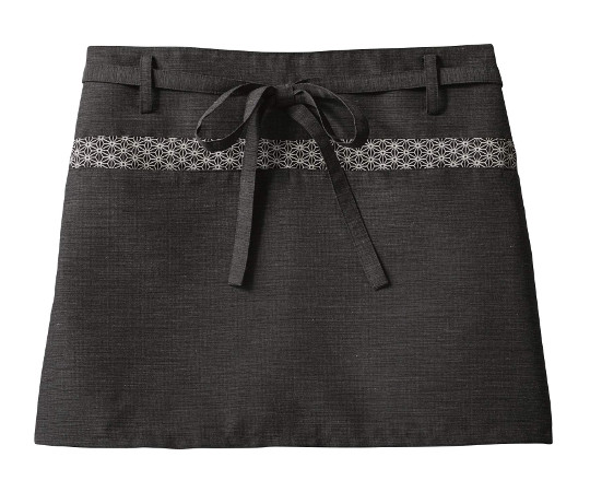 住商モンブラン サロンエプロン 兼用 チャコール/黒 和柄 フリー 9-1221 1枚（ご注文単位1枚）【直送品】