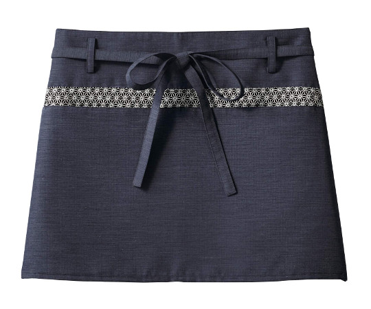 住商モンブラン サロンエプロン 兼用 ネイビー/黒 和柄 フリー 9-1229 1枚（ご注文単位1枚）【直送品】