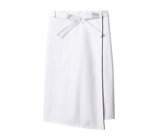 住商モンブラン サロンエプロン 兼用 白/黒 フリー 9-1291 1枚（ご注文単位1枚）【直送品】