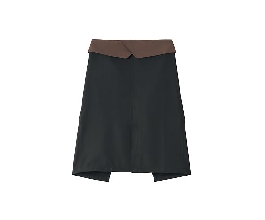 FACE ミドルエプロン ブラック×ブラウン フリー FK7179-16 1枚（ご注文単位1枚）【直送品】