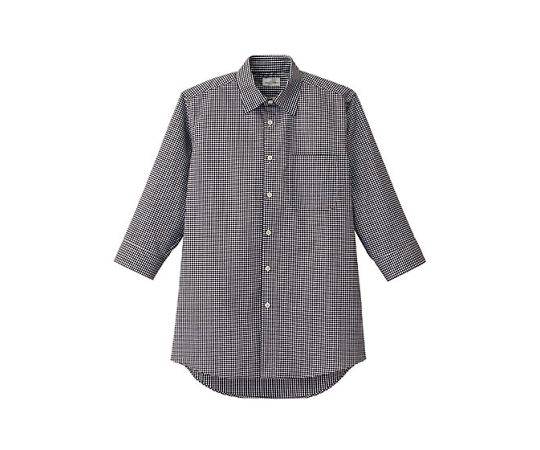 FACE メンズセミワイドカラー七分袖シャツ ブラック 3L FB5048M-16 3L 1枚（ご注文単位1枚）【直送品】