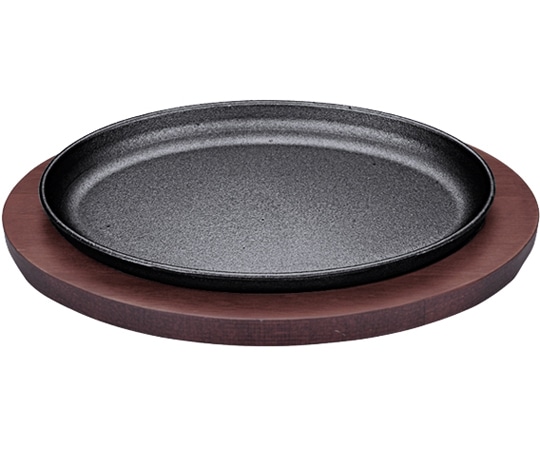 エムテートリマツ 鉄ステーキ皿小判 24.5cm YY2040 1個(ご注文単位1個)【直送品】