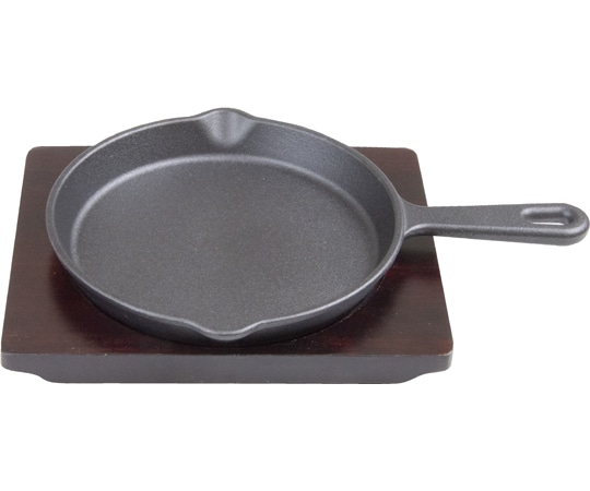 エムテートリマツ 鉄ステーキ皿丸柄付 17cm YY2154 1個(ご注文単位1個)【直送品】