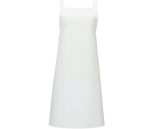 KAZEN 胸当てエプロン 白 フリー 584-20 フリー 1枚（ご注文単位1枚）【直送品】