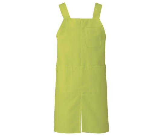 KAZEN 胸当てエプロンH型 オリーブ M APK489-78 M 1枚（ご注文単位1枚）【直送品】