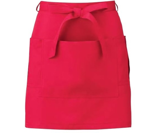 KAZEN サロンエプロン アカ フリー APK492-7 フリー 1枚（ご注文単位1枚）【直送品】