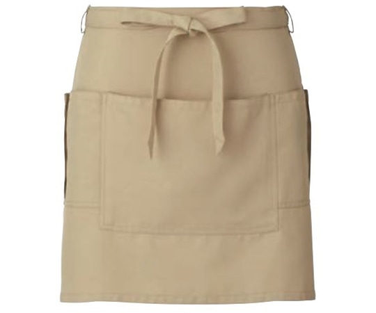 KAZEN サロンエプロン ベージュ フリー APK492-12 フリー 1枚（ご注文単位1枚）【直送品】