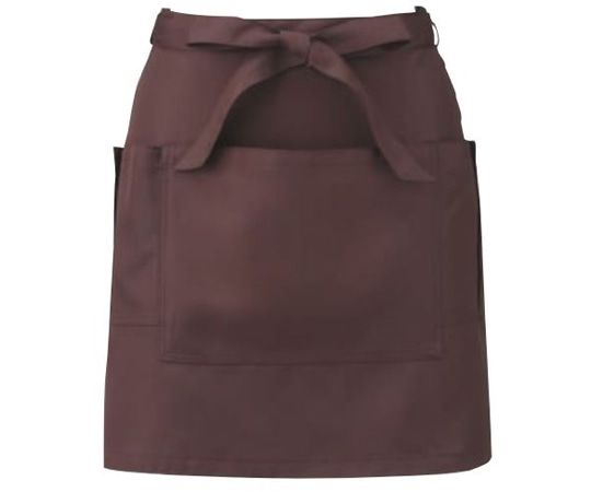 KAZEN サロンエプロン ブラウン フリー APK492-33 フリー 1枚（ご注文単位1枚）【直送品】