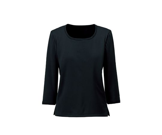 BONCIERGE ラウンドネック七分袖ニット ブラック 15G BCK7103-16 15G 1枚（ご注文単位1枚）【直送品】