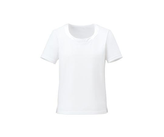 BONCIERGE 衿ぐり切替え半袖ニット ホワイト 5G BCK7302-15 5G 1枚（ご注文単位1枚）【直送品】