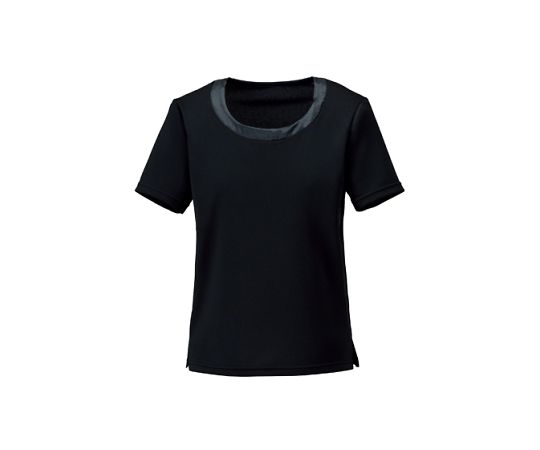 BONCIERGE 衿ぐり切替え半袖ニット ブラック 19G BCK7302-16 19G 1枚（ご注文単位1枚）【直送品】