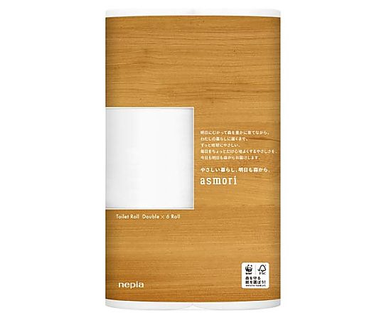 王子ネピア asmoriトイレットペーパー W60m 6R 1パック(6個入) 21233 1パック(ご注文単位1パック)【直送品】