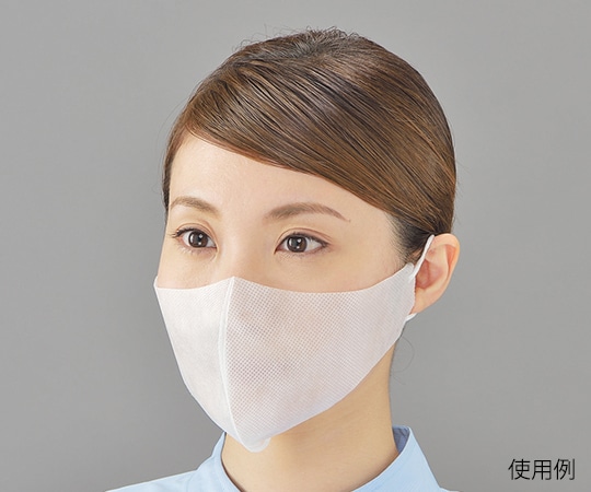 ホワイトマックス 息ラクらく立体マスク 毛髪落下対策ワイドサイズ 1PLY 頭掛けタイプ 100枚×30箱 FM-709A 1ケース（ご注文単位1ケース）【直送品】