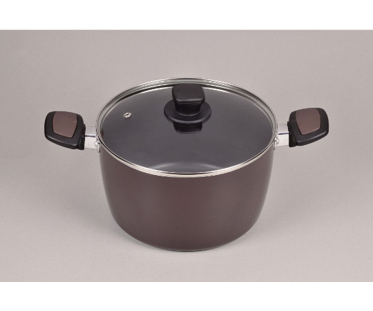 パール金属 ニューチャコ ふっ素加工IH対応ガラス蓋付両手鍋 22cm HB-1670 1個（ご注文単位1個）【直送品】