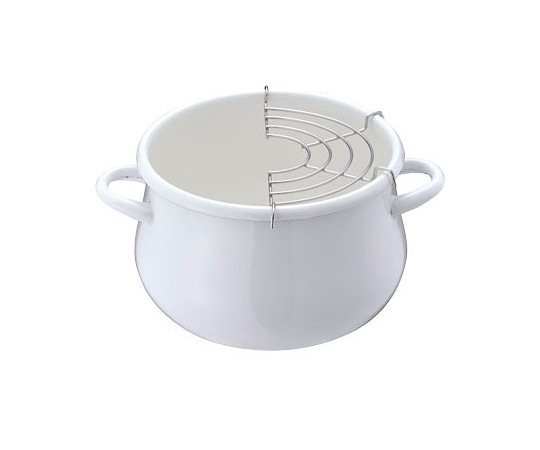 パール金属 プチクック ホーロー天ぷら鍋 16cm ホワイト HB-1679 1個（ご注文単位1個）【直送品】