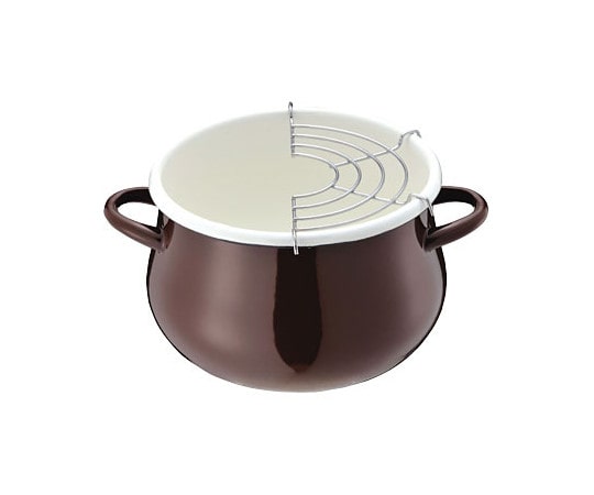 パール金属 プチクック ホーロー天ぷら鍋 16cm ブラウン HB-1680 1個（ご注文単位1個）【直送品】