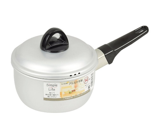 パール金属 シンプルライフ アルミ片手鍋 14cm HB-3438 1個（ご注文単位1個）【直送品】