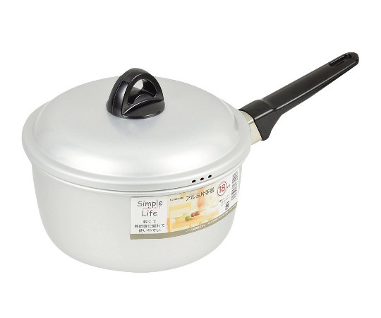 パール金属 シンプルライフ アルミ片手鍋 18cm HB-3440 1個（ご注文単位1個）【直送品】