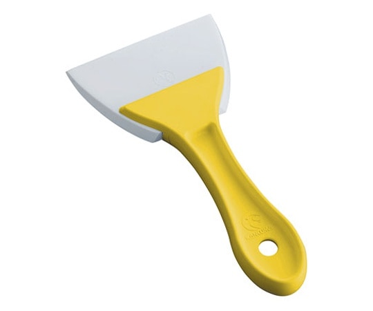 アズワン PC柄三角シリコンゴムヘラ 黄 小  1個（ご注文単位1個）【直送品】