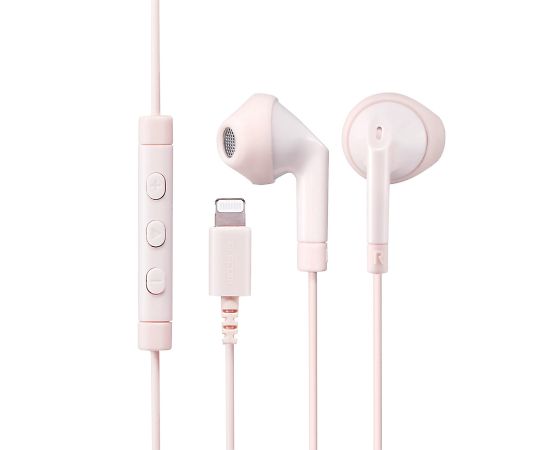 エレコム ステレオヘッドホン(マイク付) セミオープン型 Lightning 13.6mmドライバ FAST MUSIC F10I ピンク EHP-LF10IMAPN 1個(ご注文単位1個)【直送品】