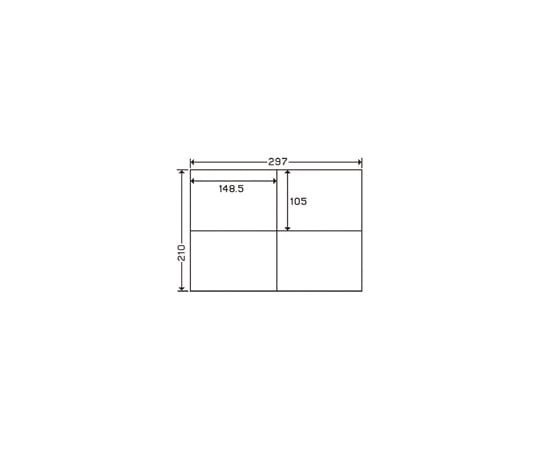 東洋印刷 ナナ コピー用ラベル A4/4面 500枚 C4i 1箱(ご注文単位1箱)【直送品】