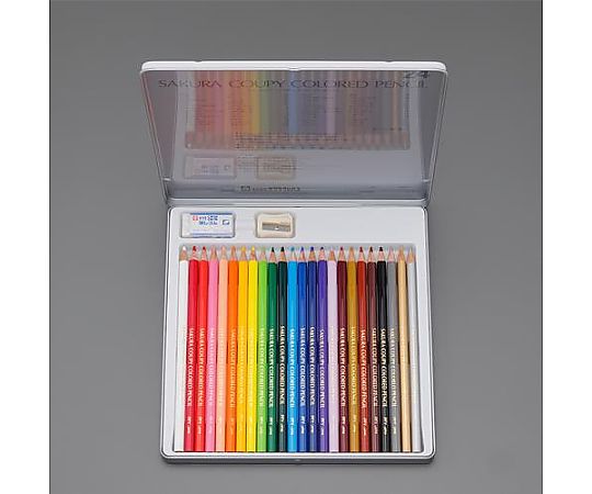 アズワン 24色 クーピー色鉛筆セット EA765MV-252 1組(ご注文単位1組)【直送品】