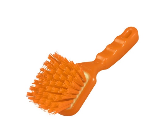 ヒルブラシ（サーモンブラシ） サーモンレジンブラシ 柄付ブラシハード オレンジ 毛丈44mm D4RES 1本（ご注文単位1本）【直送品】