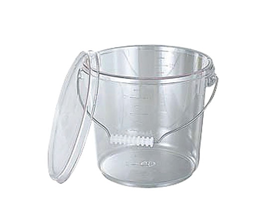 エンテック ポリカバケツ 10L 蓋 PO-24B(透明) 607572 1個（ご注文単位1個）【直送品】