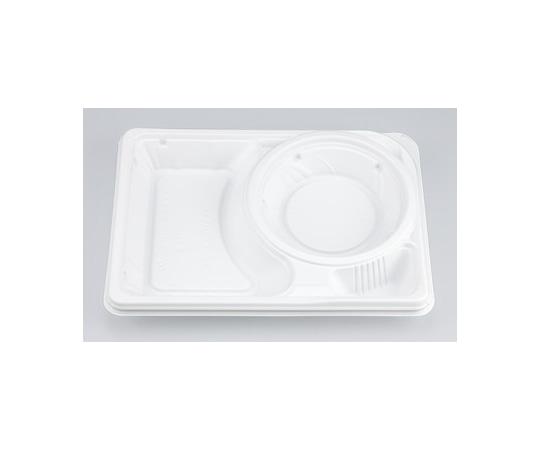 シーピー化成 プラスチック製 簡易食品容器  262×189×33mm CBFNランチ12 ホワイト本体 50枚×8袋 07103001200300000 1ケース(ご注文単位1ケース)【直送品】