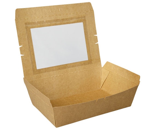 パックスタイル 弁当容器 クラフトパック窓付 190-130W 50枚×8パック入 264117 1ケース(ご注文単位1ケース)【直送品】