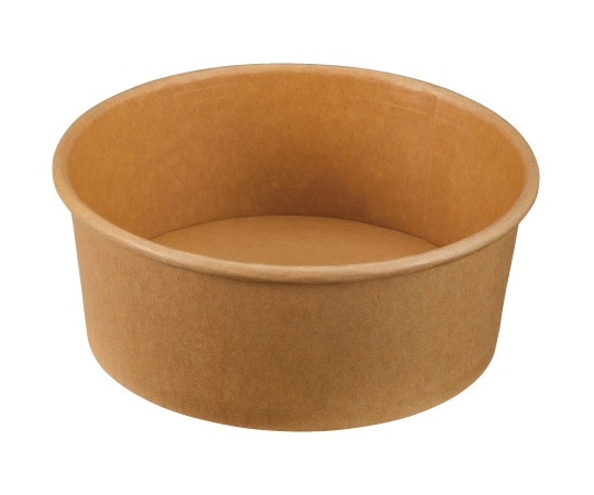 パックスタイル 未晒 クラフト カップ 浅型 750mL 本体 25枚×12パック入 264153 1ケース(ご注文単位1ケース)【直送品】