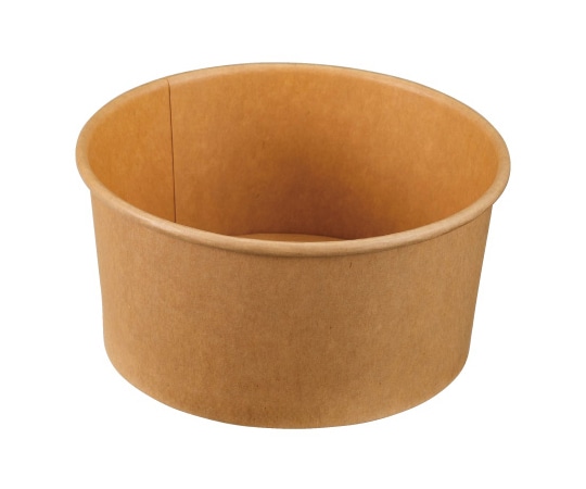 パックスタイル 未晒 クラフト カップ 浅型 1000mL 本体 25枚×12パック入 264154 1ケース(ご注文単位1ケース)【直送品】