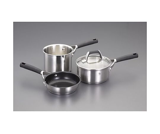 エスコ 鍋 3点セット(IH対応) EA913VM-40B 1セット(ご注文単位1セット)【直送品】