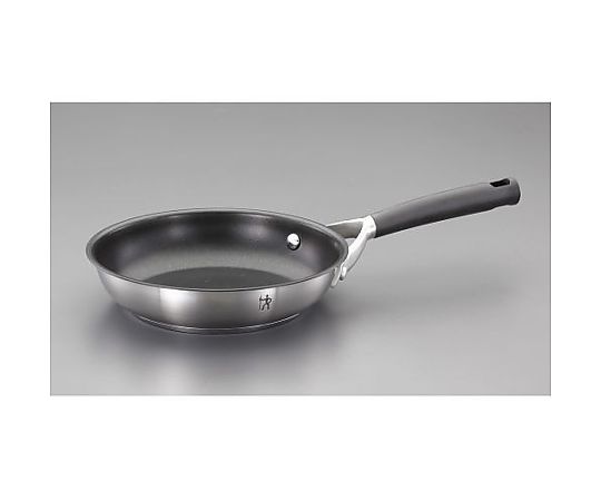 エスコ 16cm フライパン(ステンレス製・ナノテクコート) EA913VM-22B 1個(ご注文単位1個)【直送品】