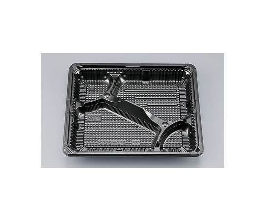 シーピー化成 プラスチック製 簡易食品容器  238×202×31mm CZ-222 BS黒本体(N) 50枚×12袋 00900022200450208 1ケース(ご注文単位1ケース)【直送品】