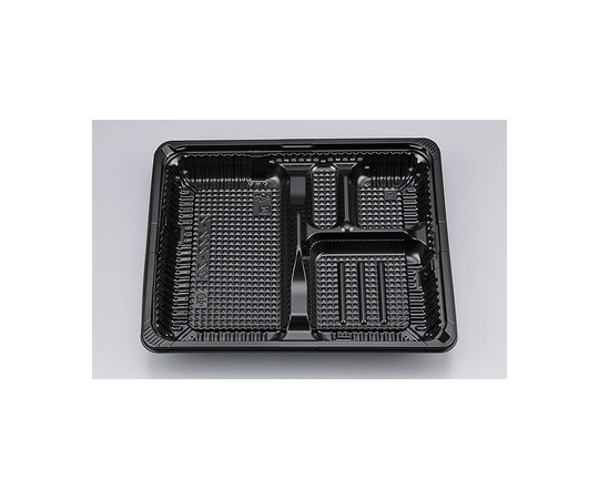 シーピー化成 プラスチック製 簡易食品容器  238×202×31mm CZ-222-2 BS黒本体(N) 50枚×12袋 00900022202450208 1ケース(ご注文単位1ケース)【直送品】